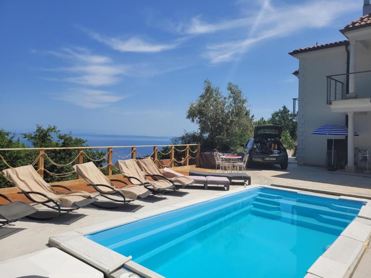 Ferienwohnung Mit Pool Kroatien Mit Meerblick Und Pool Lovran Eksteriør billede