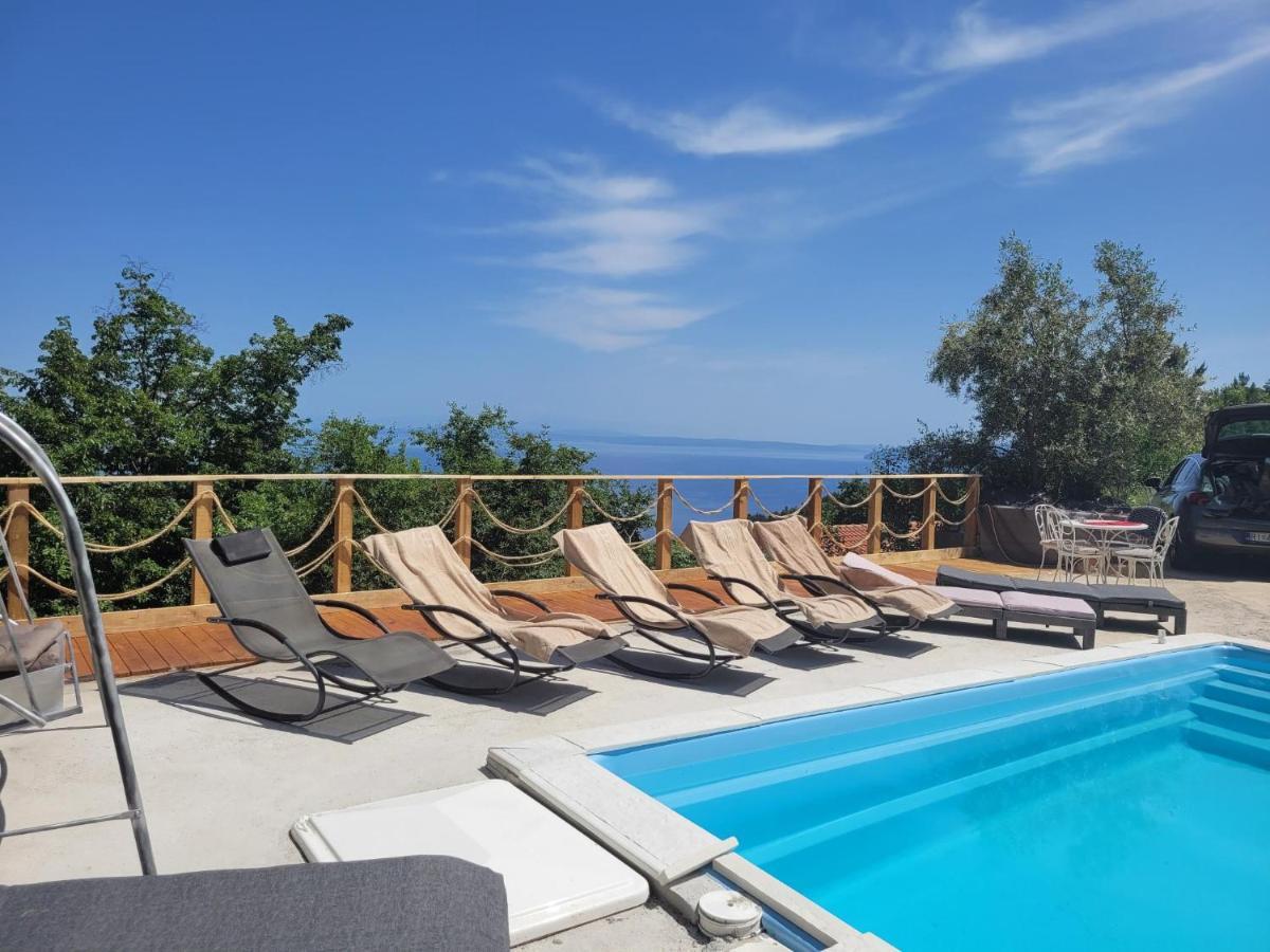 Ferienwohnung Mit Pool Kroatien Mit Meerblick Und Pool Lovran Eksteriør billede